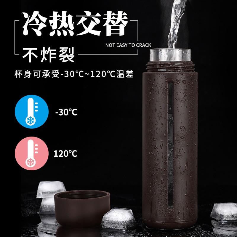 水杯水壺-高硼硅雙層塑玻杯禮品定制